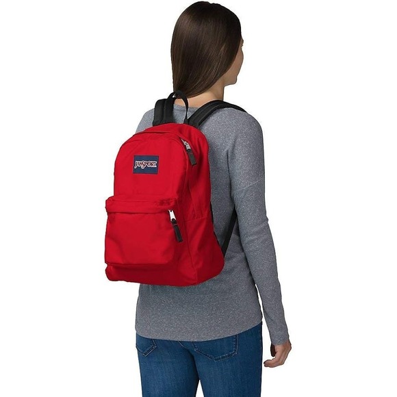 Jansport Red Tape Classic Backpack School Travel Everyday Carry - Picture 2 of 5